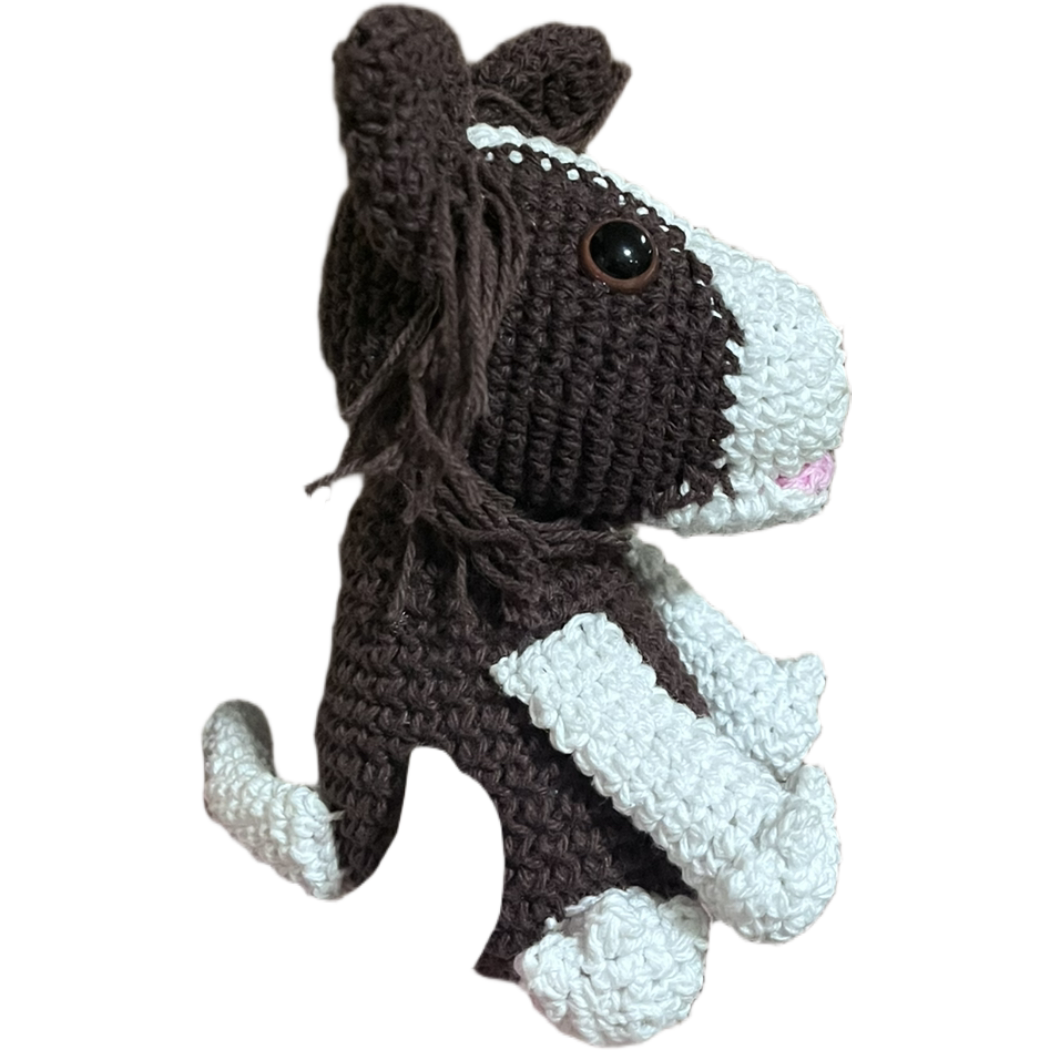 Perro Border Collie 16 cm Amigurumi