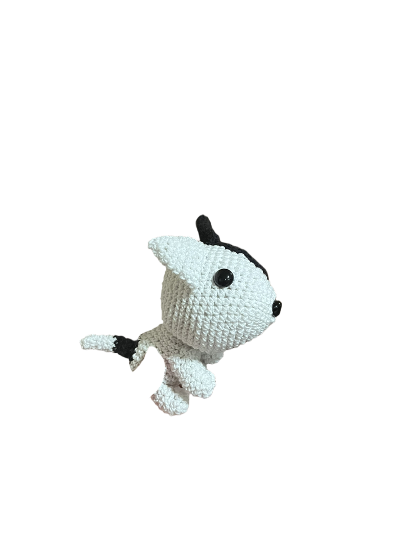 Perro Bull Terrier 13 cm , Amigurumi