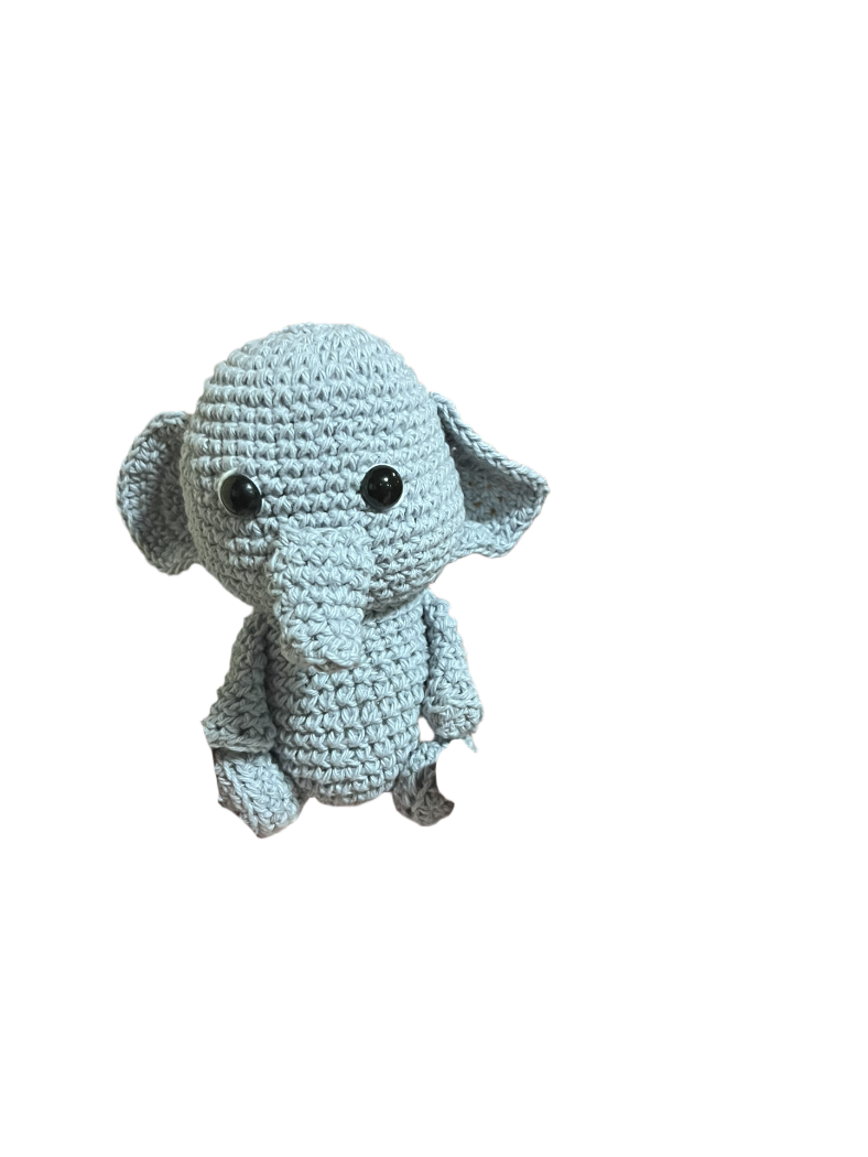 Elefante 14 cm , Amigurumi