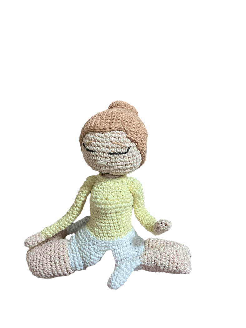 Muñeca Yoga 20 cm, Amigurumi