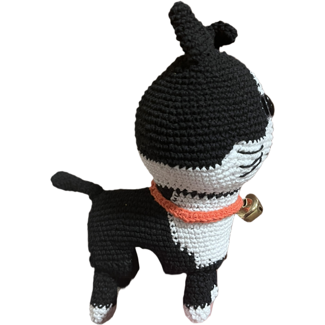 Gato negro cascabel 22 cm. Amigurumi