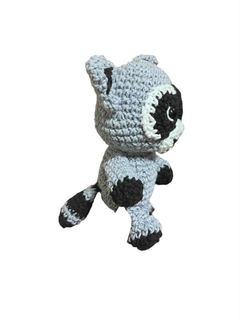 Mapache 16 cm , Amigurumi
