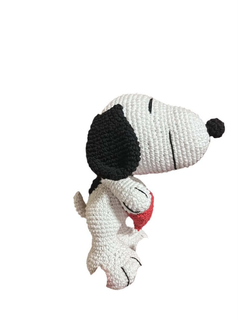 Snoopy Amor 22 cm , Amigurumi