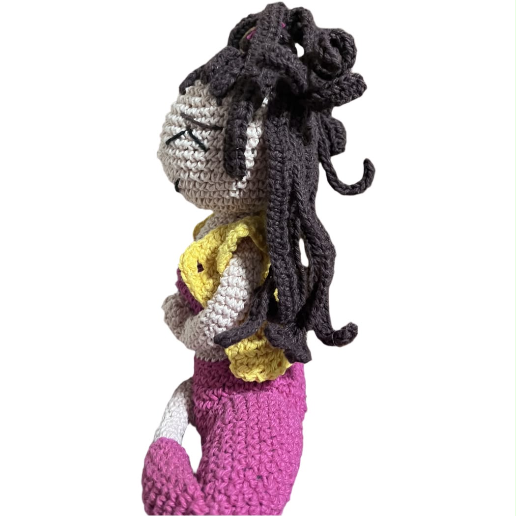Muñeca Yoga Meditanto 21 cm, Amigurumi